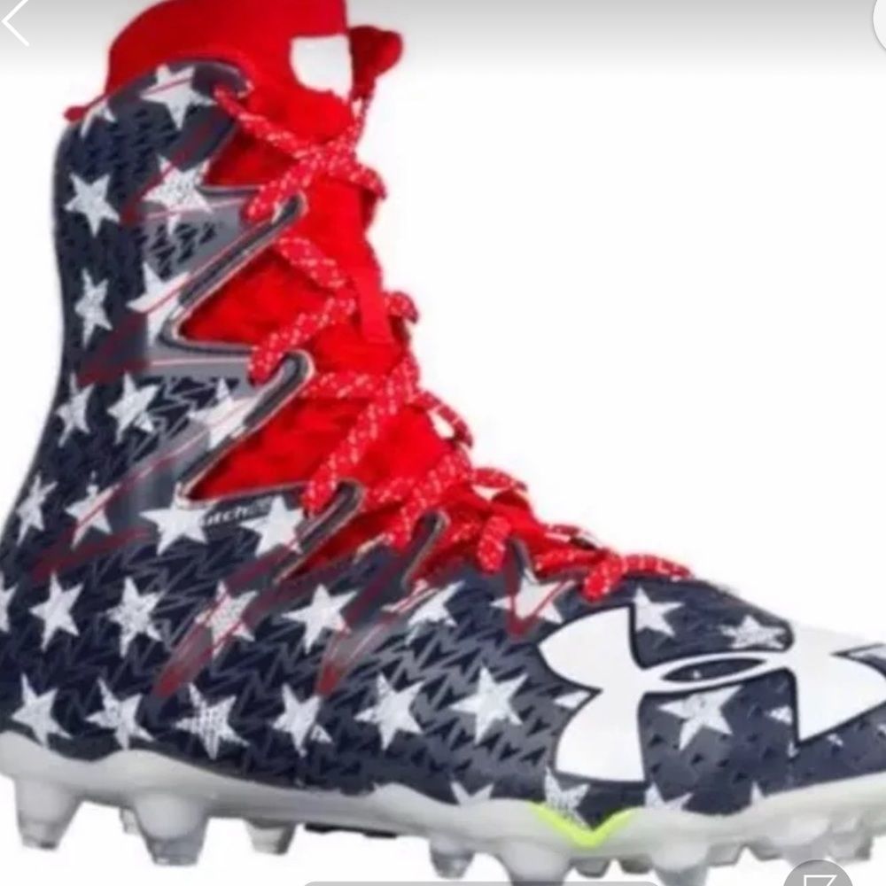 NWT $139 Under Armour | Highlight | USA Stars & Stripes Cleats | Men | Size 10